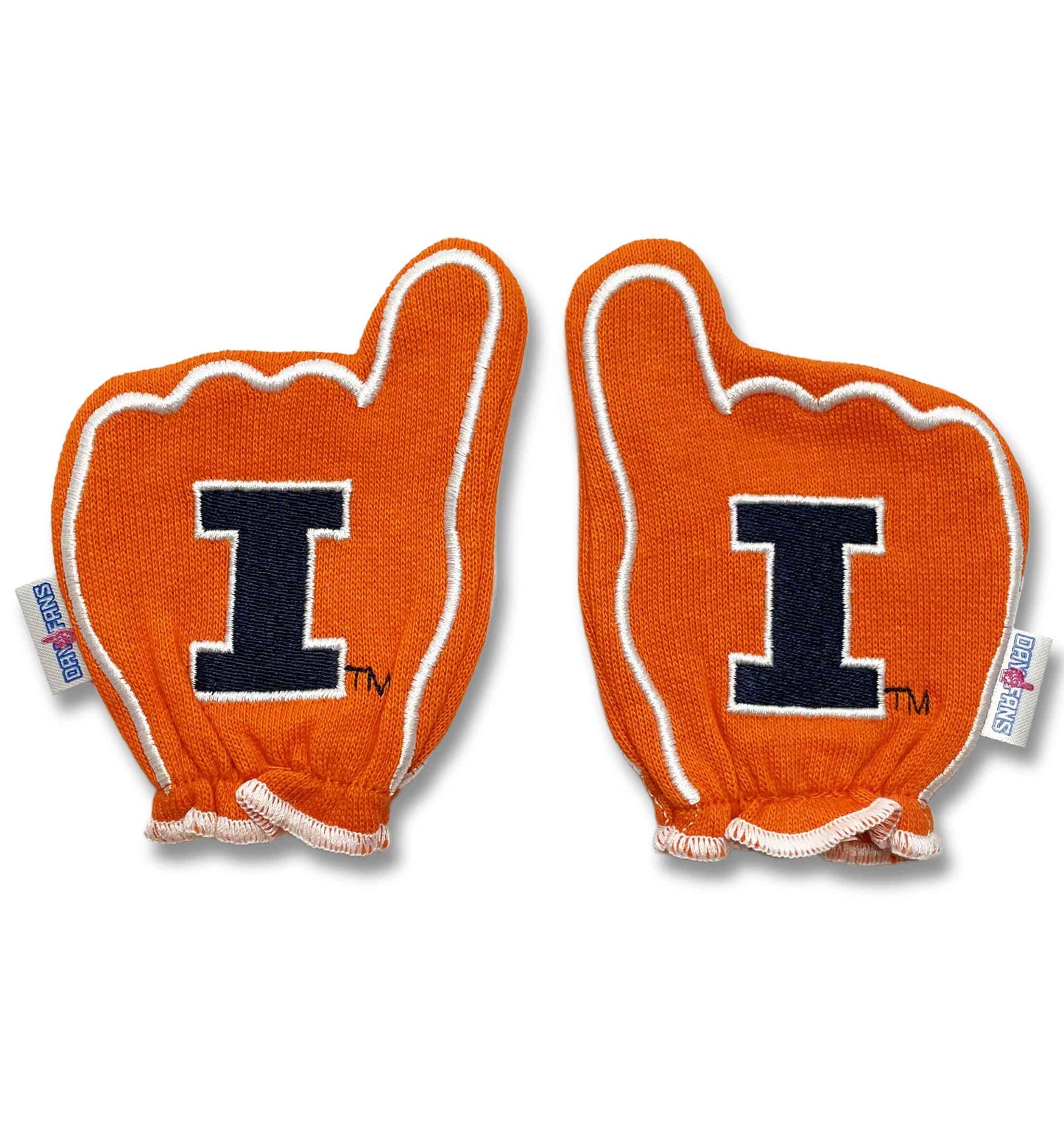 Illinois Fighting Illini FanMitts Orange Back Pair