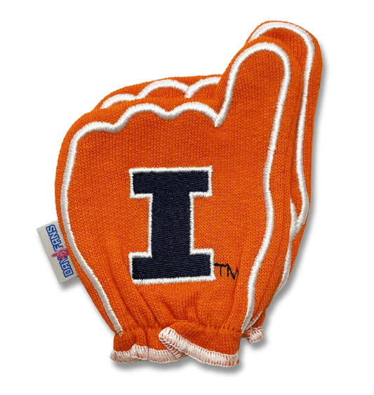 Illinois Fighting Illini FanMitts Orange Back Pair Stacked