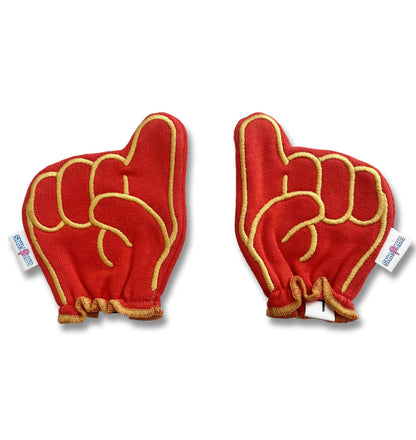 Iowa State Cyclone Power FanMitts Baby Mittens Red Front