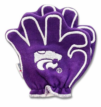 Kansas State Eat Em Up FanMitts Baby Mittens Purple Back Pair Stacked