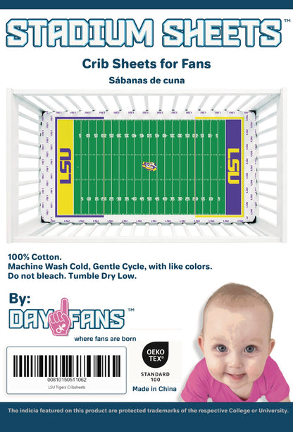 LSU Tigers StadiumSheets™ Crib Sheets