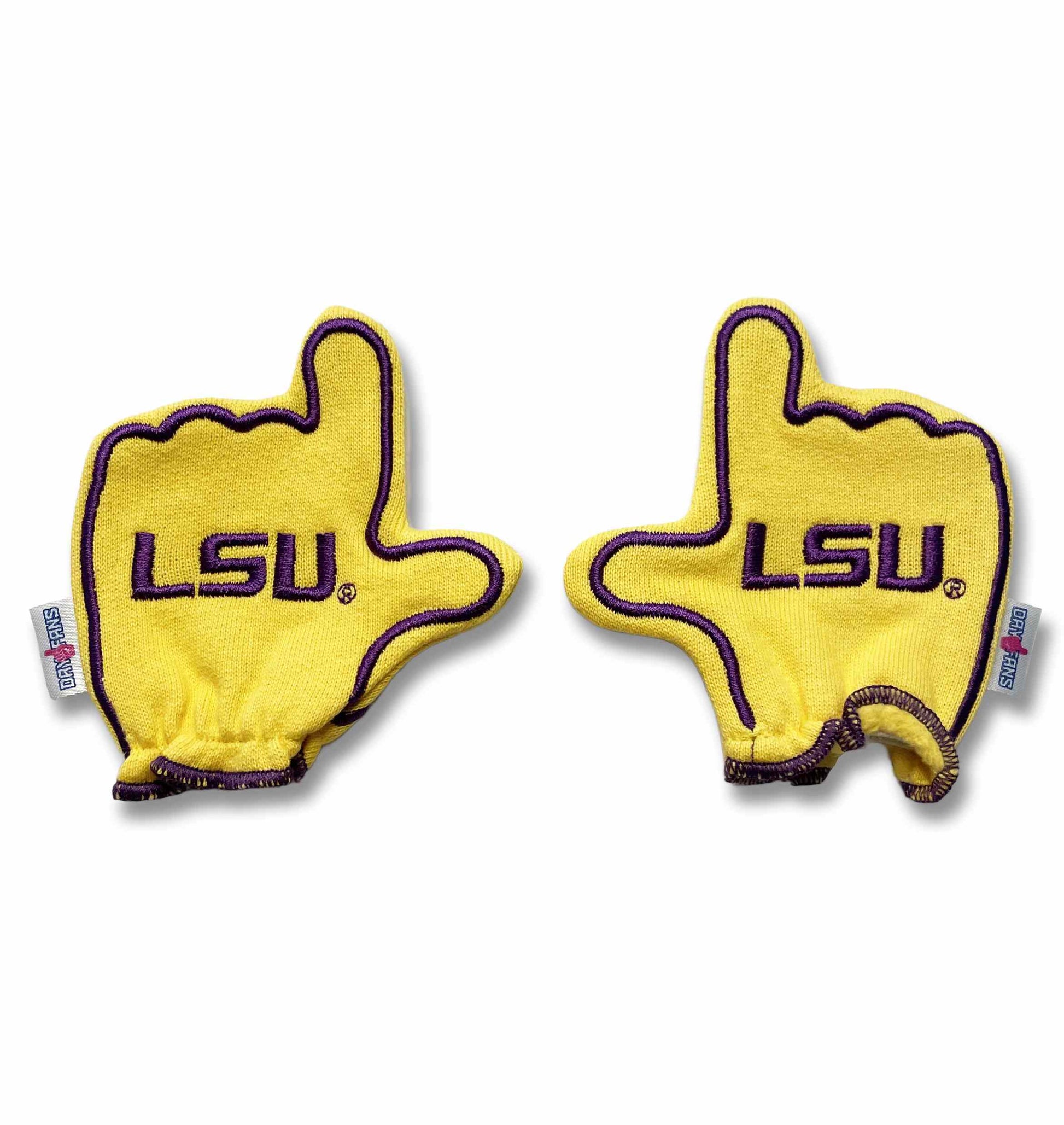 LSU Geaux Tigers FanMitts Baby Mittens LSU Gold Back Pair