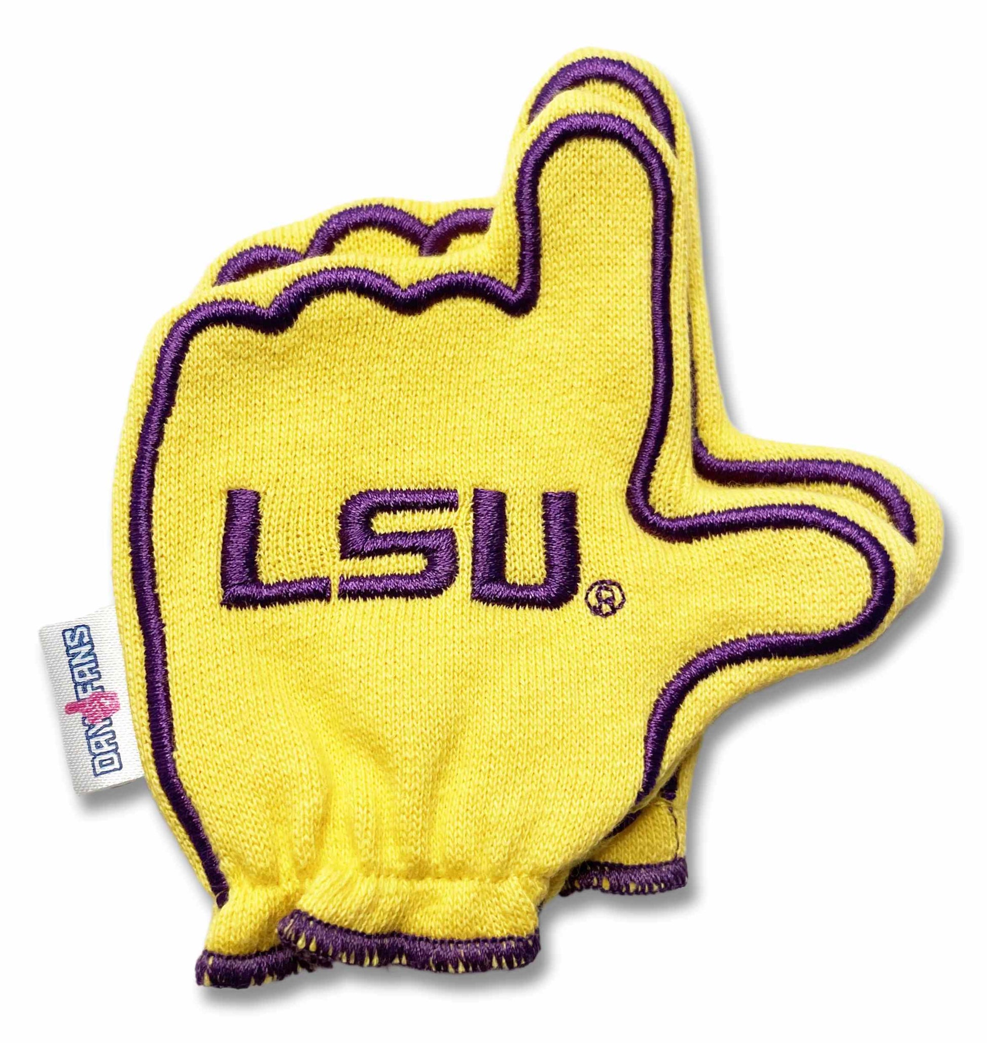 LSU Geaux Tigers FanMitts Baby Mittens LSU Gold Back Pair Stacked