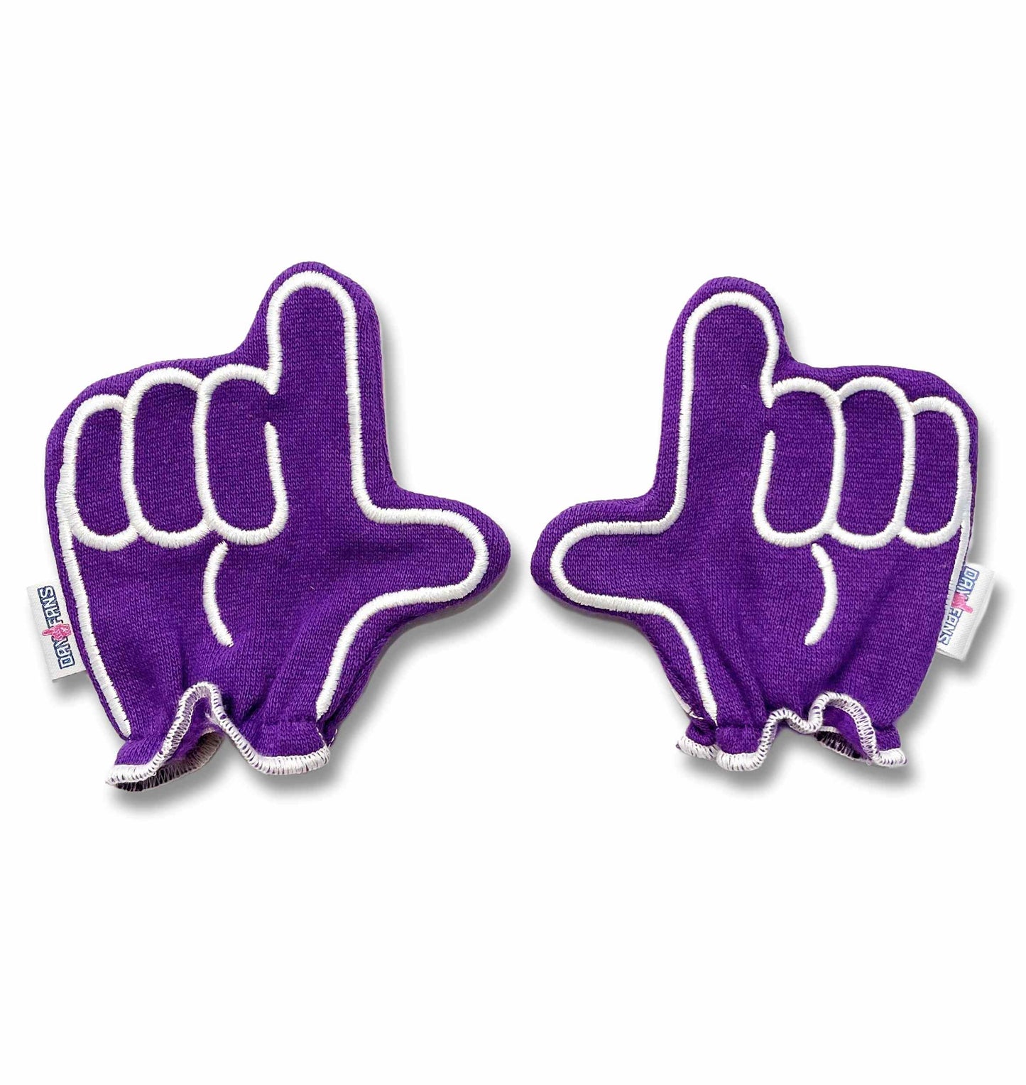 LSU Geaux Tigers FanMitts Baby Mittens LSU Purple Front Pair