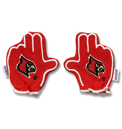 Louisville Go Cards! FanMitts Baby Mittens Red Back Pair