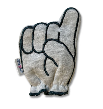 Michigan State Go Green FanMitts Baby Mittens Heathered Gray Front