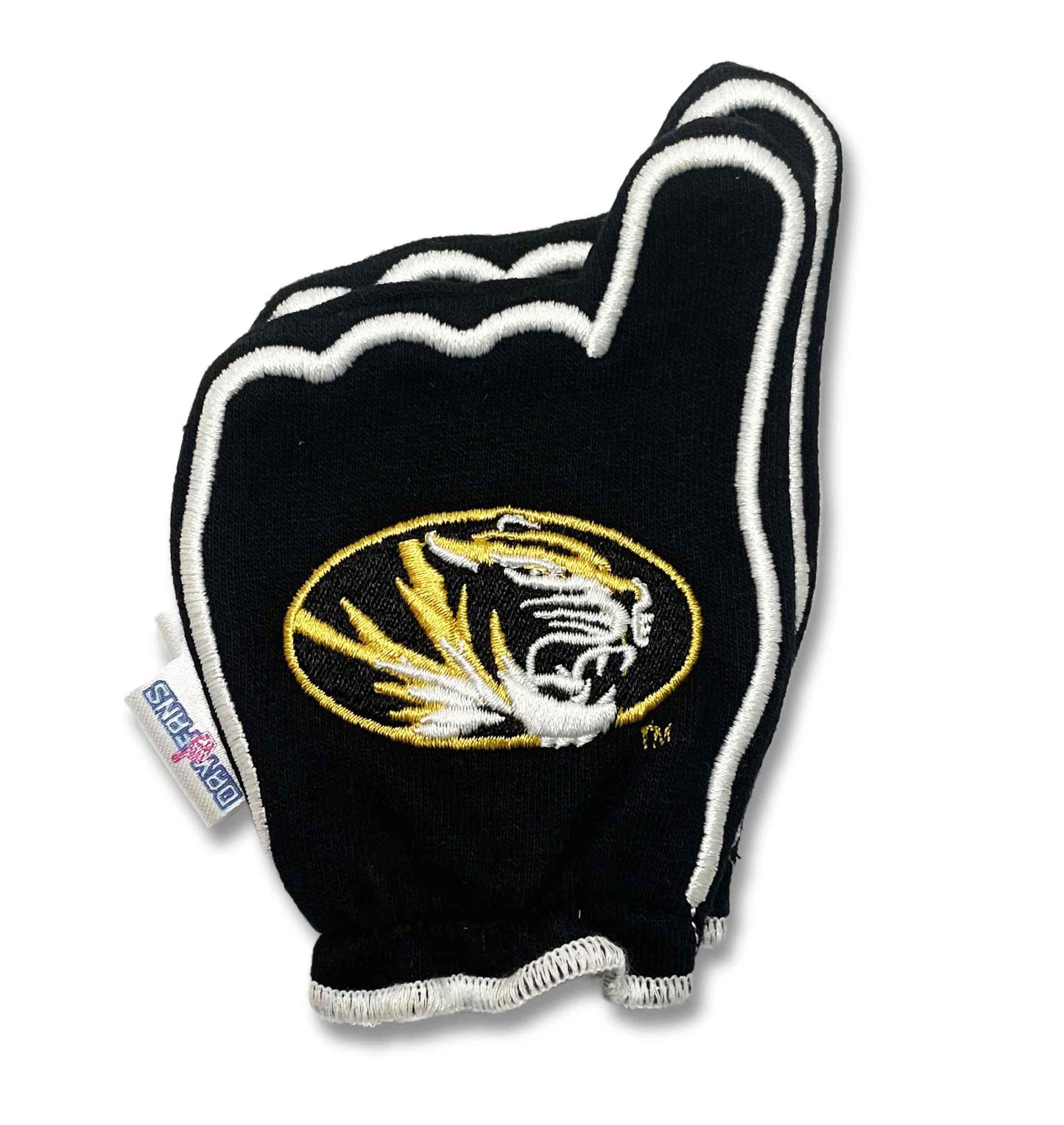 Mizzou M-I-Z FanMitts Baby Mittens Black Back Pair Stacked