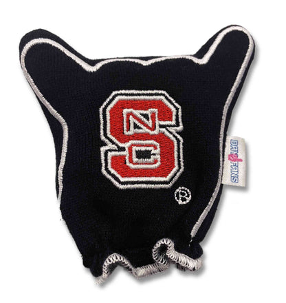 NC State Go Pack FanMitts Baby Mittens Black Back