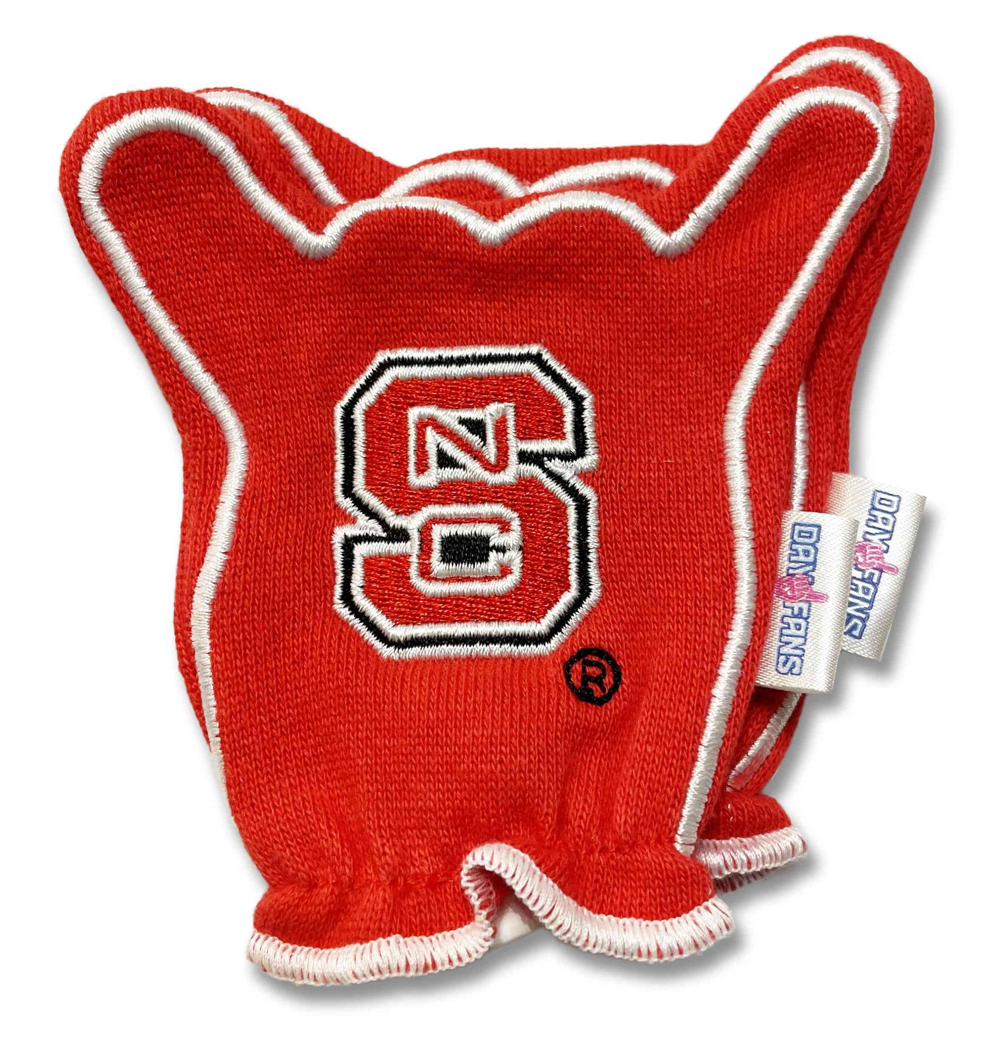 NC State Go Pack FanMitts Baby Mittens Red Back Pair Stacked