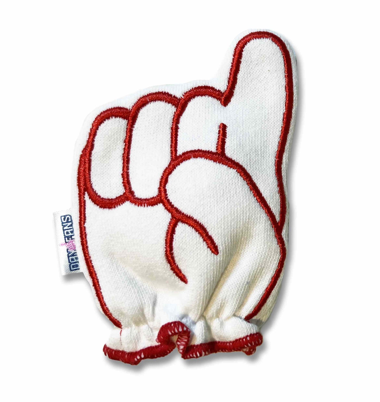 Nebraska Go Big Red FanMitts Baby Mittens White Front