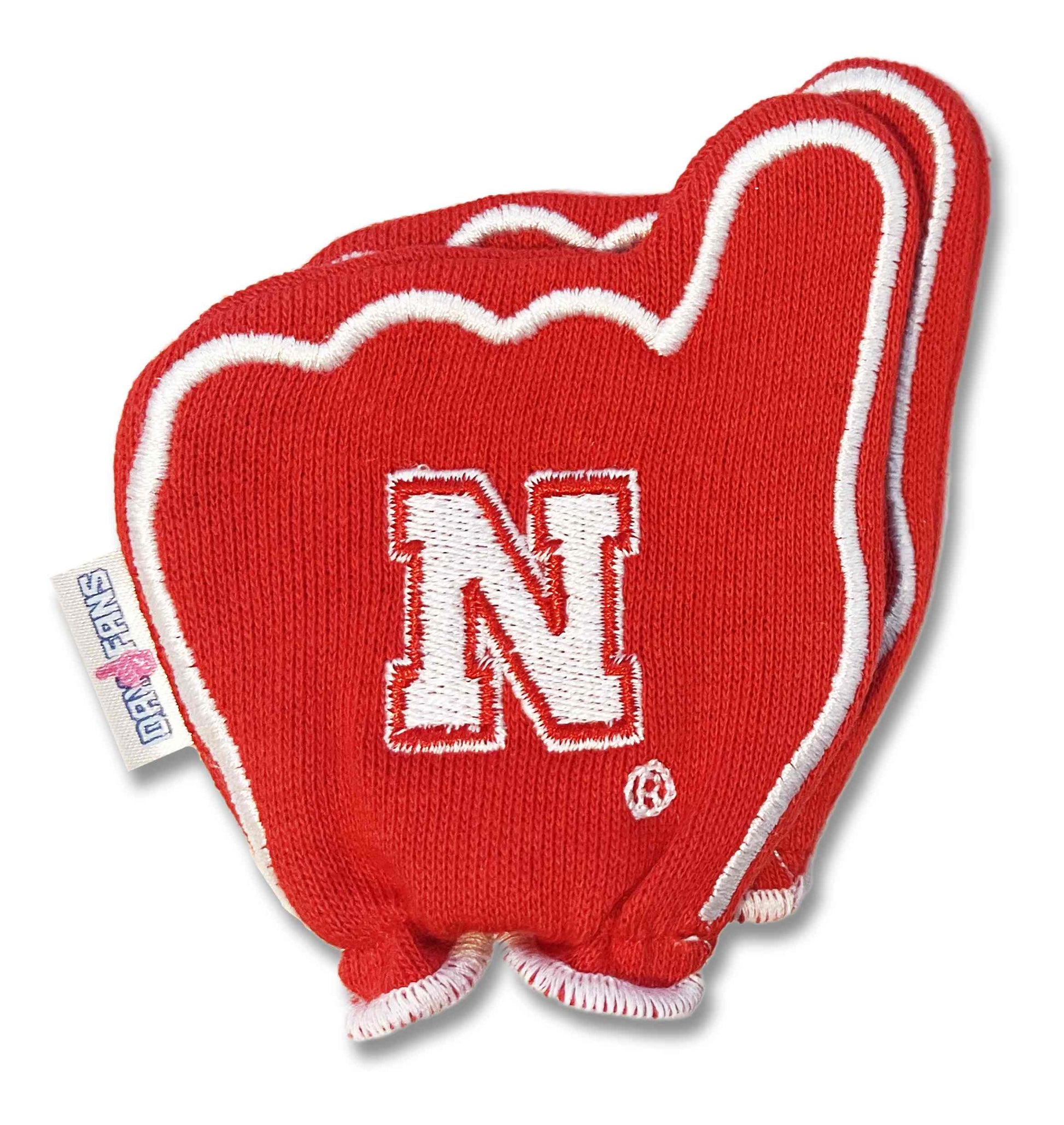 Nebraska Go Big Red FanMitts Baby Mittens Red Back Pair Stacked