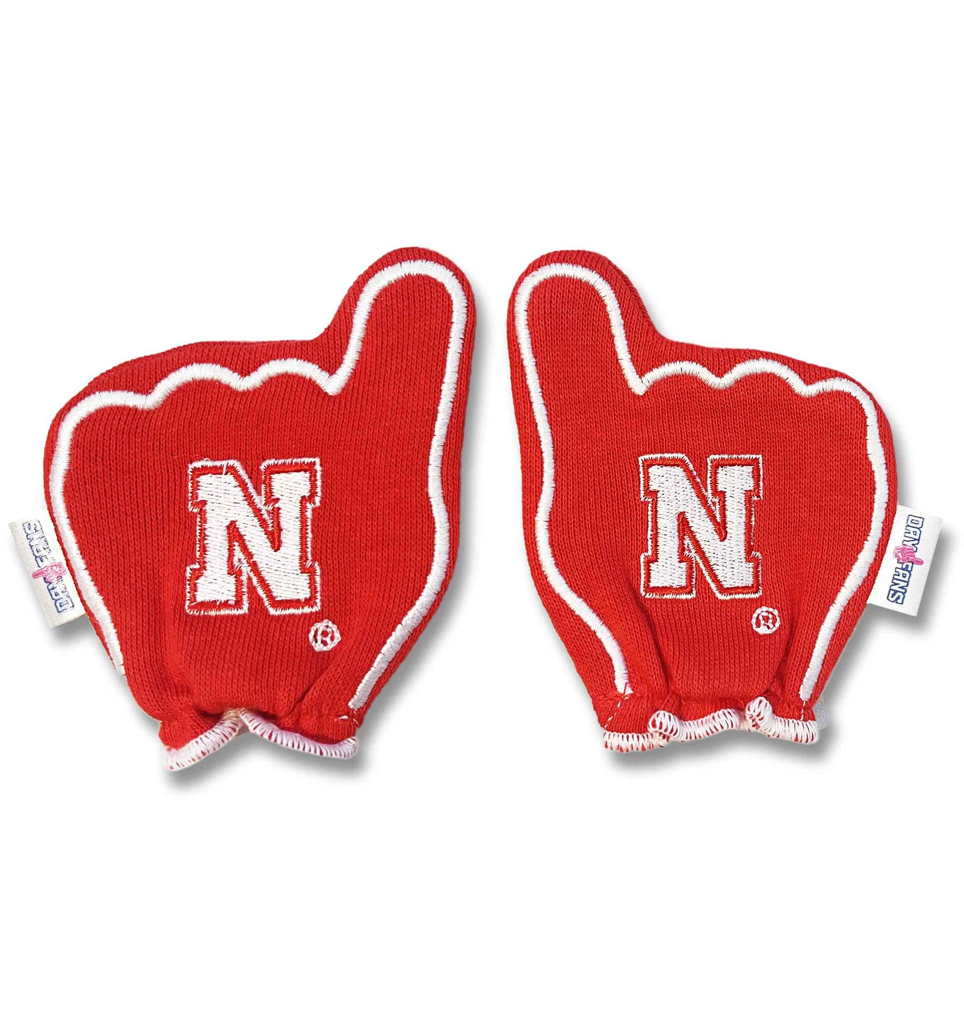 Nebraska Go Big Red FanMitts Baby Mittens Red Back Pair