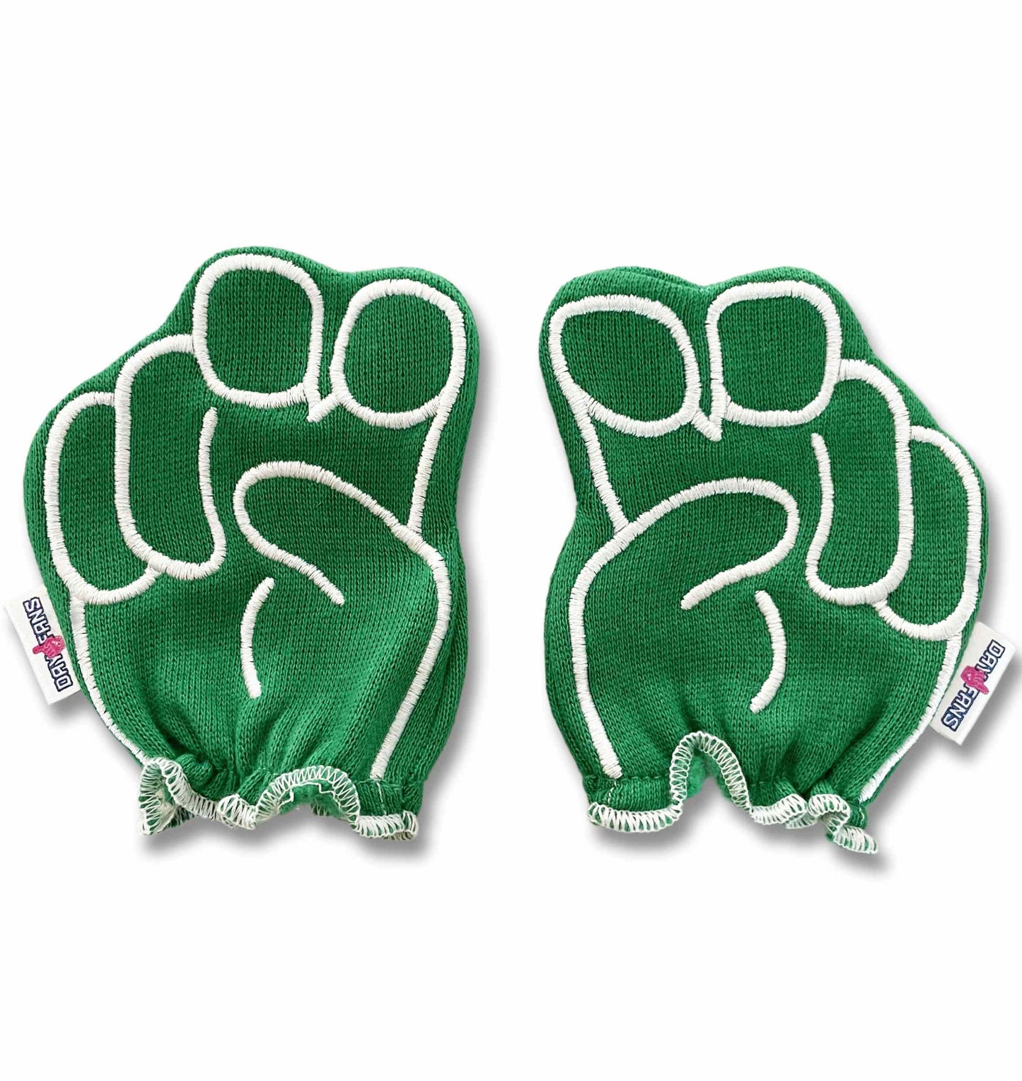 North Texas Mean Green FanMitts Baby Mittens Green Front Pair