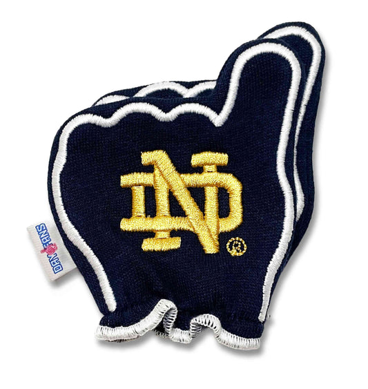 Notre Dame Go Irish FanMitts Baby Mittens Navy Back Pair Stacked