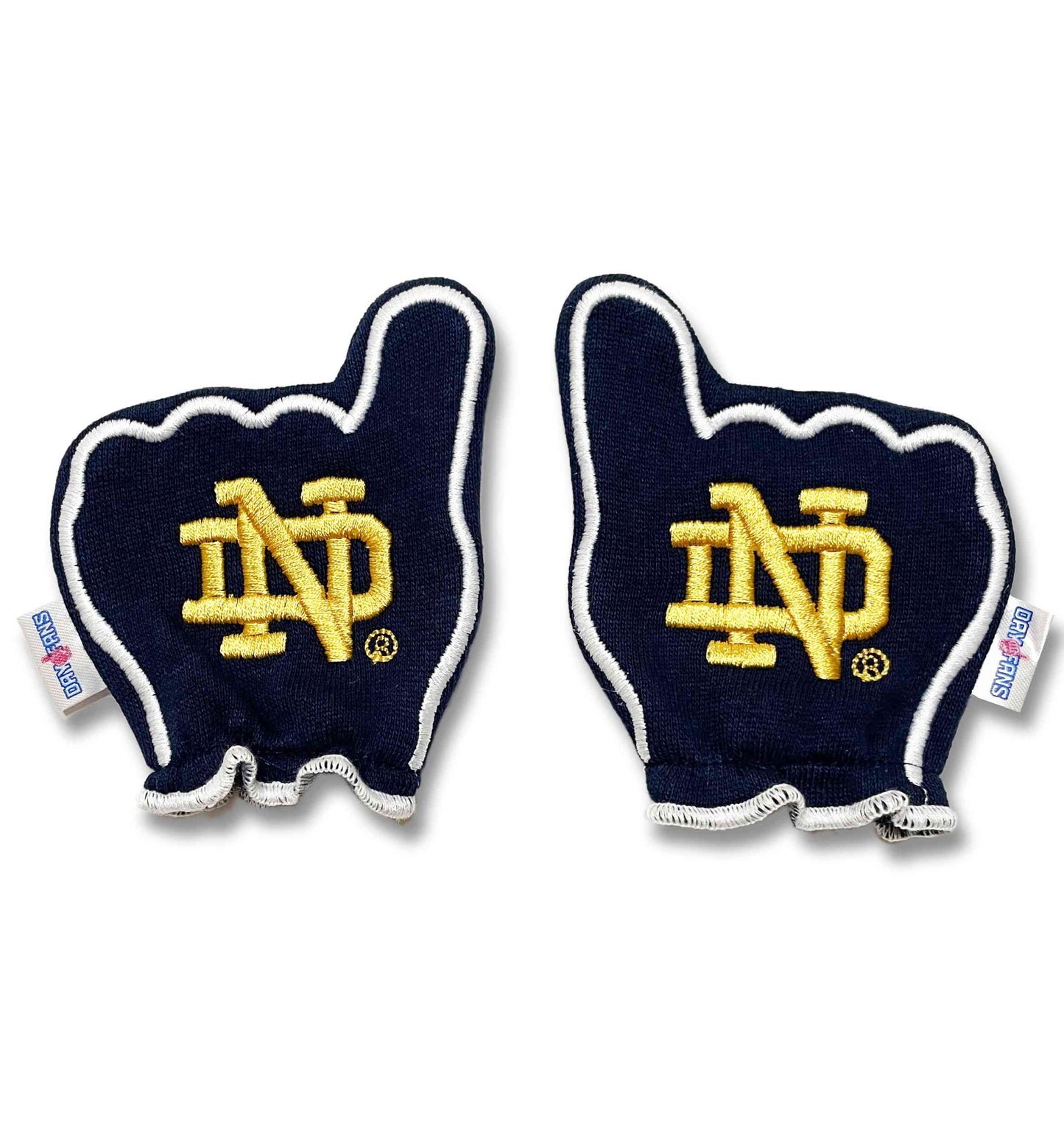 Notre Dame Go Irish FanMitts Baby Mittens Navy Back Pair