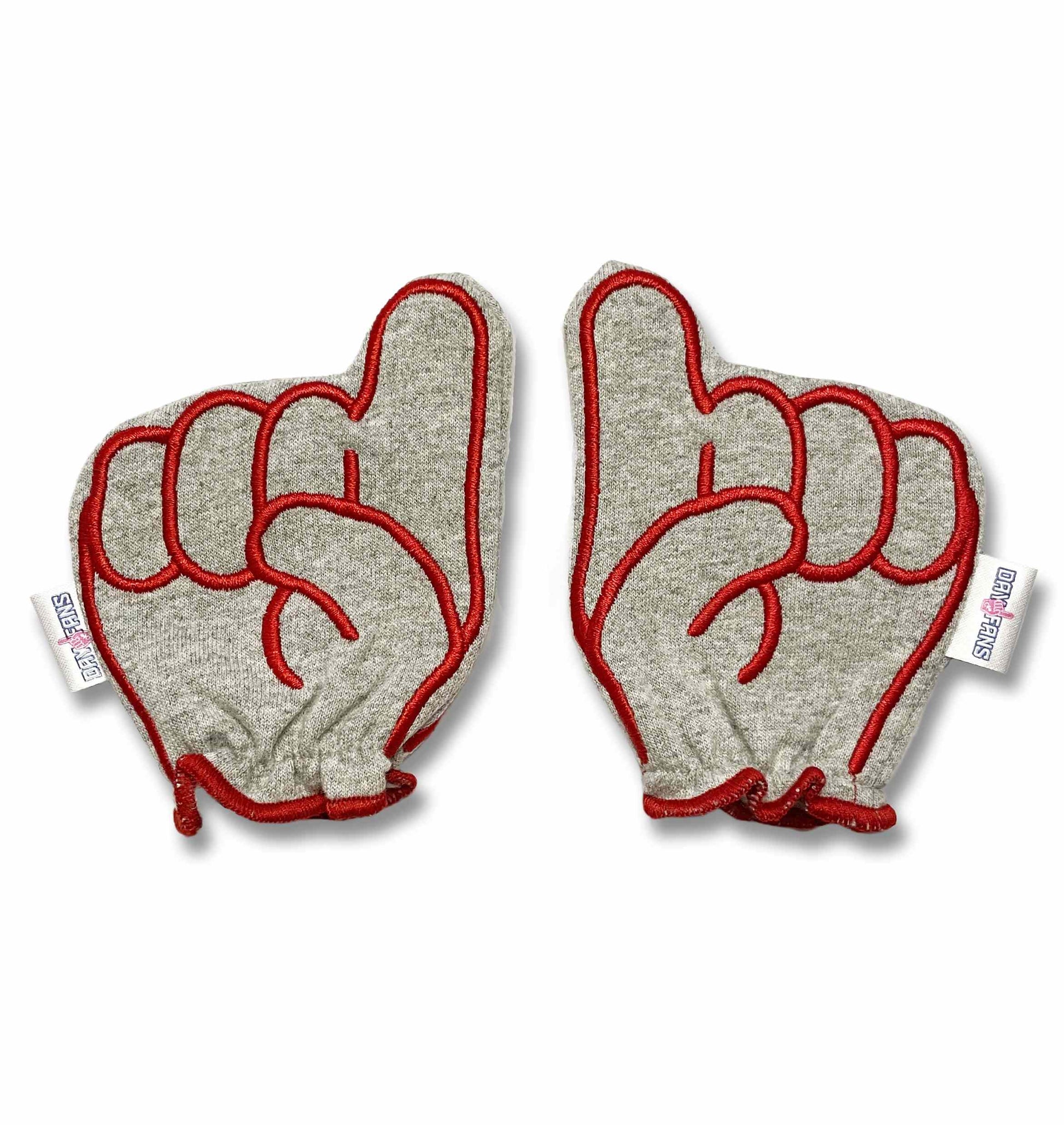 Ohio State O-H-I-O FanMitts Baby Mittens Heathered Gray Front Pair