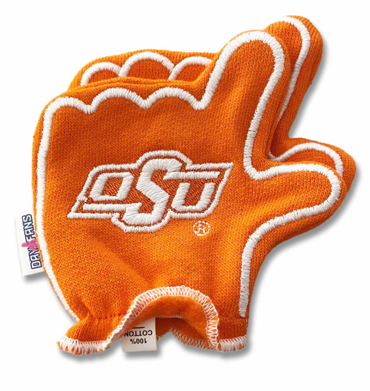 Oklahoma State Go Pokes FanMitts Baby Mittens Orange Back Pair Stacked 