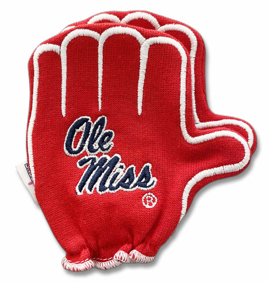 Ole Miss Fins Up FanMitts Baby Mittens Red Back Pair Stacked
