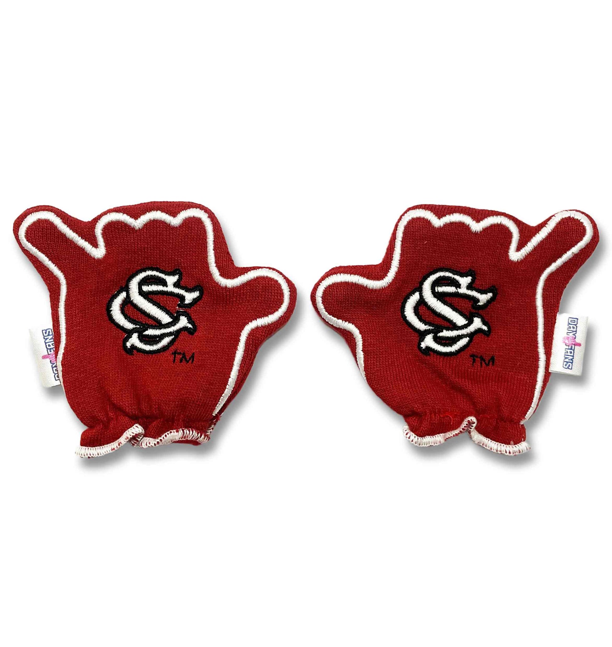 South Carolina Spurs Up FanMitts Baby Mittens Red Front Pair