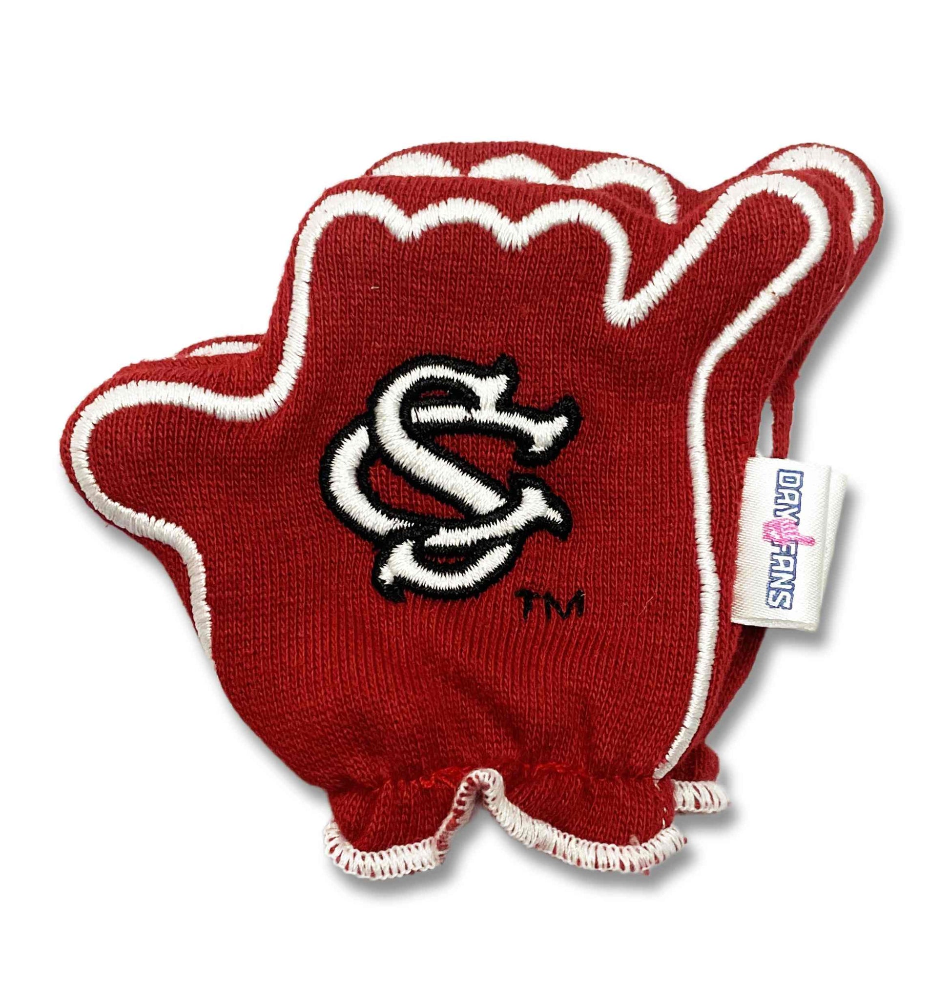 South Carolina Spurs Up FanMitts Baby Mittens Red Back Pair Stacked