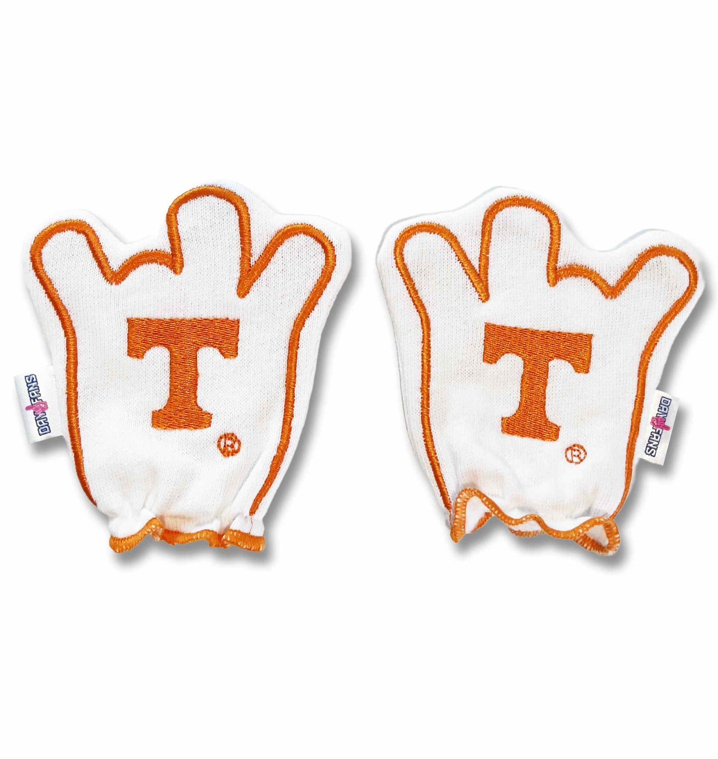 Tennessee Go Vols FanMitts Baby Mittens White Back Pair