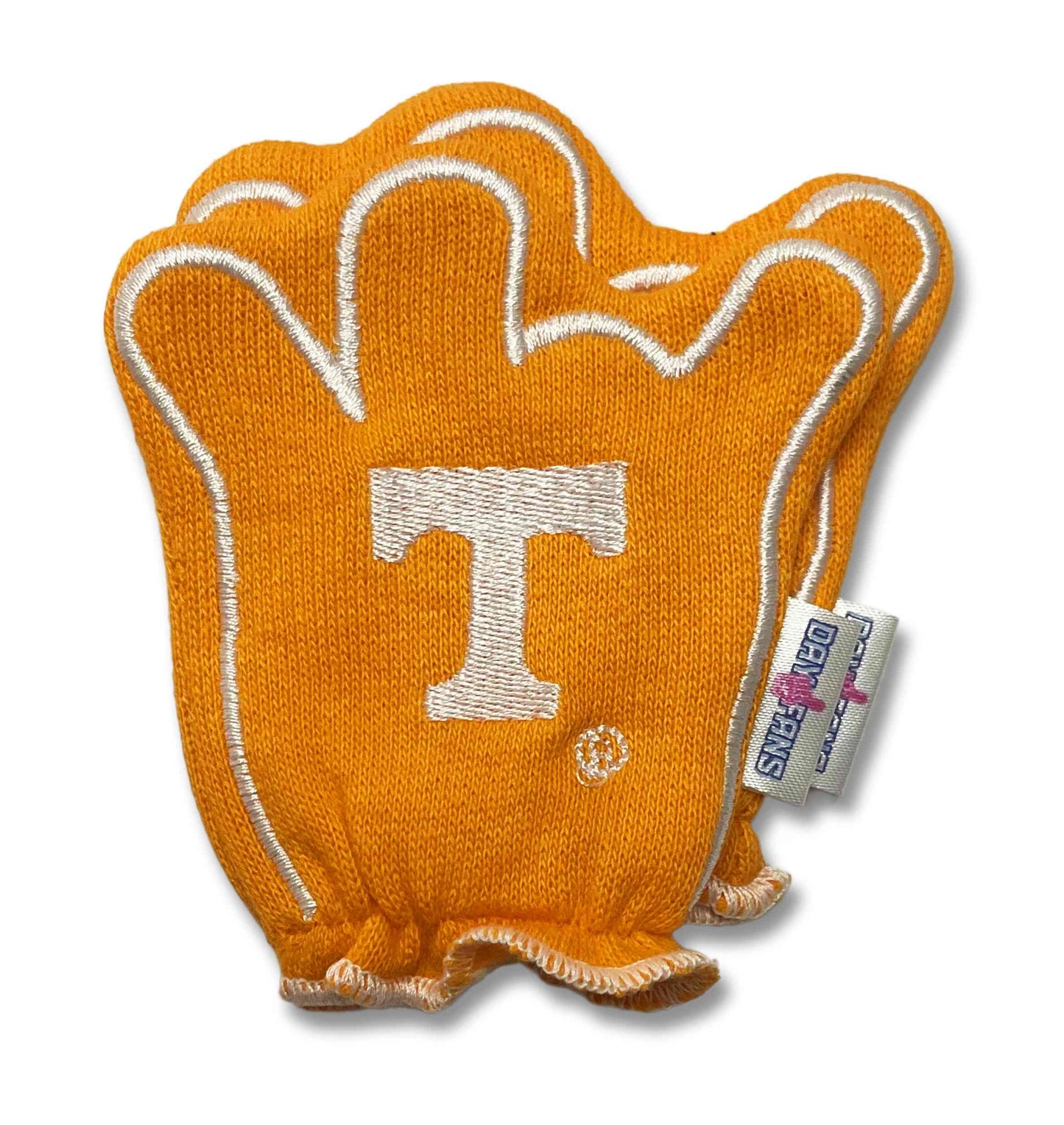 Tennessee Go Vols FanMitts Baby Mittens Orange Back Pair Stacked