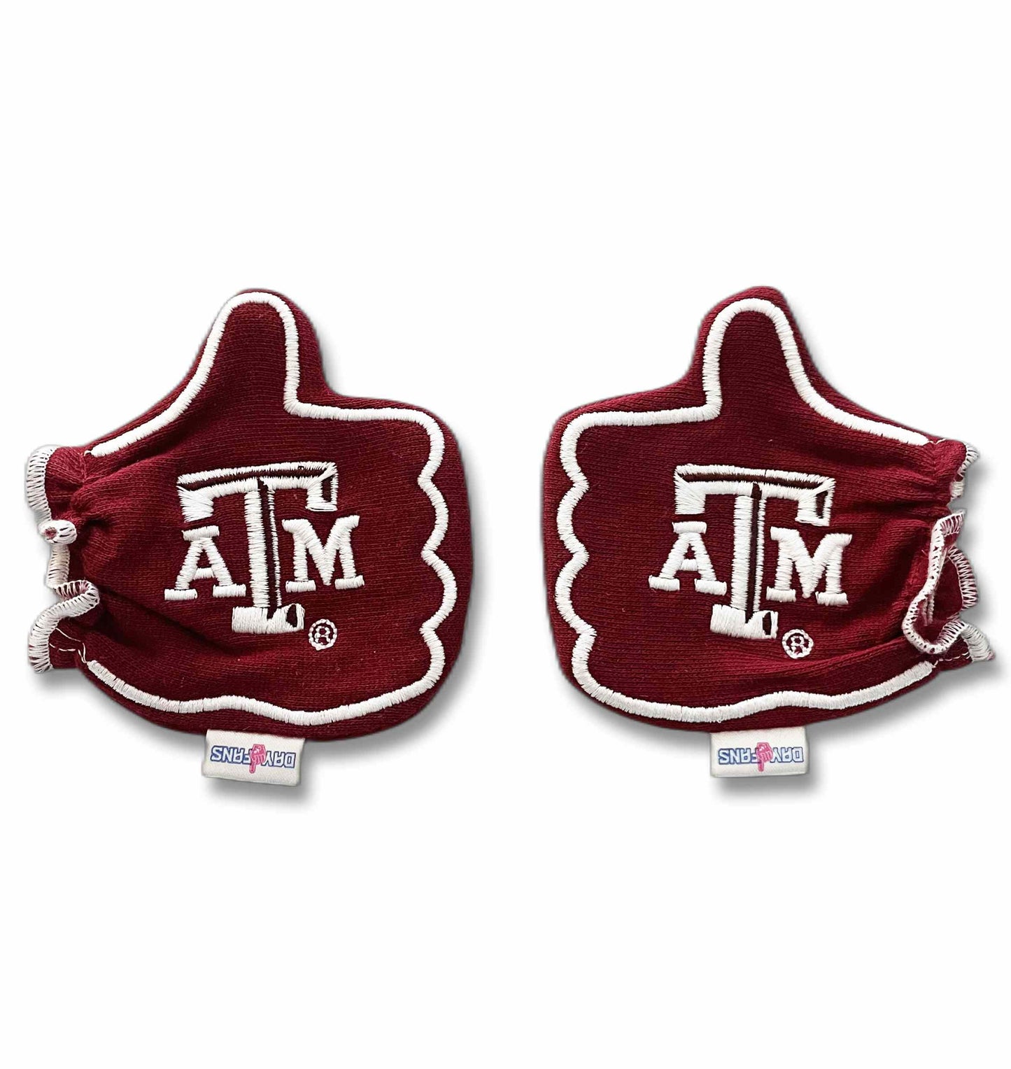 Texas A&M Gig Em FanMitts Baby Mittens Maroon Back Pair