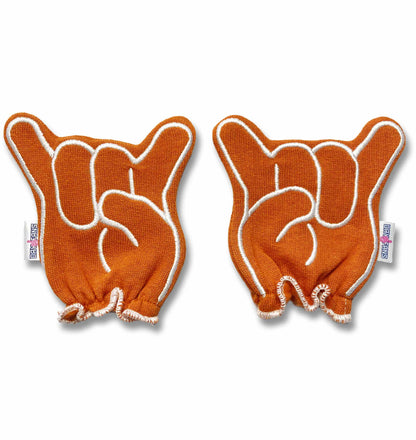 Texas Longhorns Hook Em FanMitts Baby Mittens Burnt Orange Front Pair