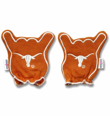 Texas Longhorns Hook em FanMitts Baby Mittens Orange Back Pair