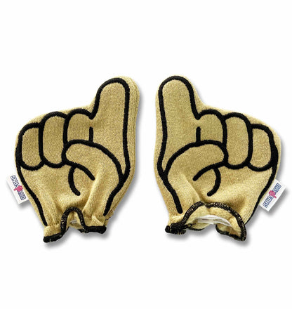 UCF Charge On FanMitts Baby Mittens Gold Front Pair