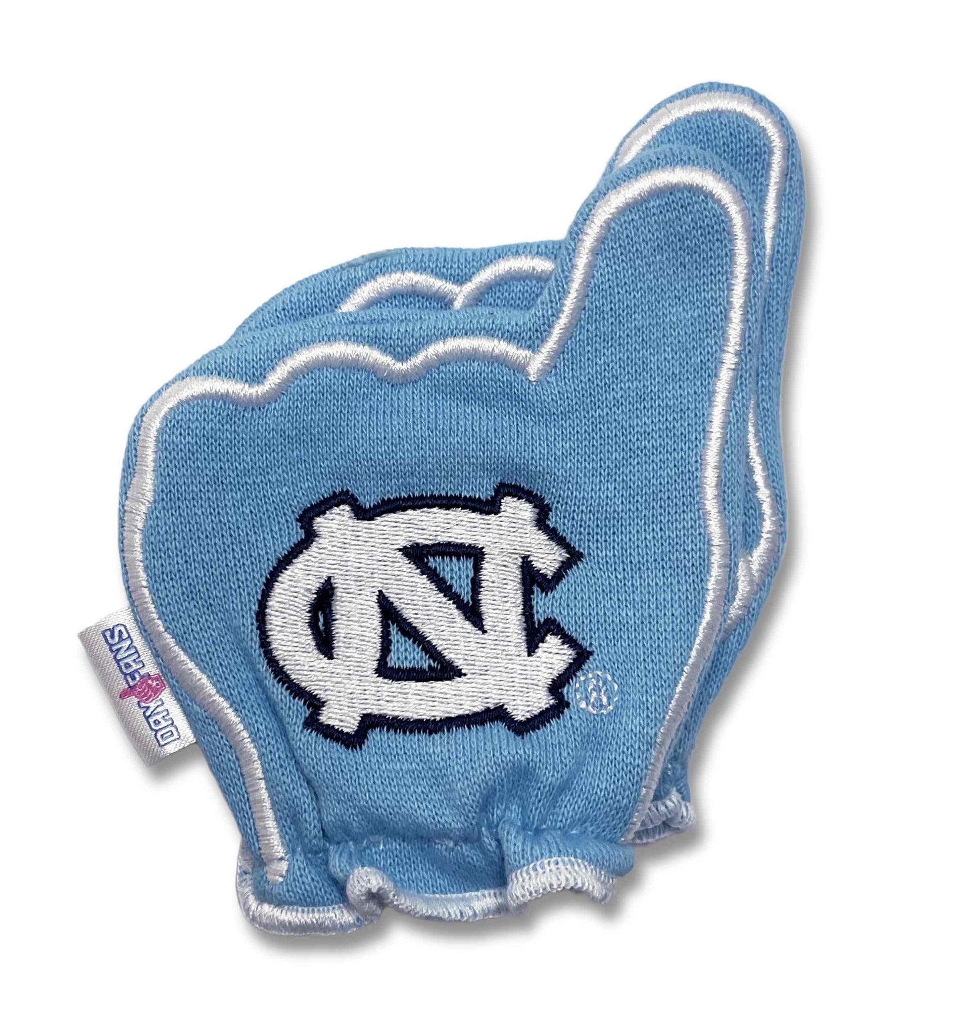 UNC Go Heels FanMitts Baby Mittens Blue Back Pair Stacked