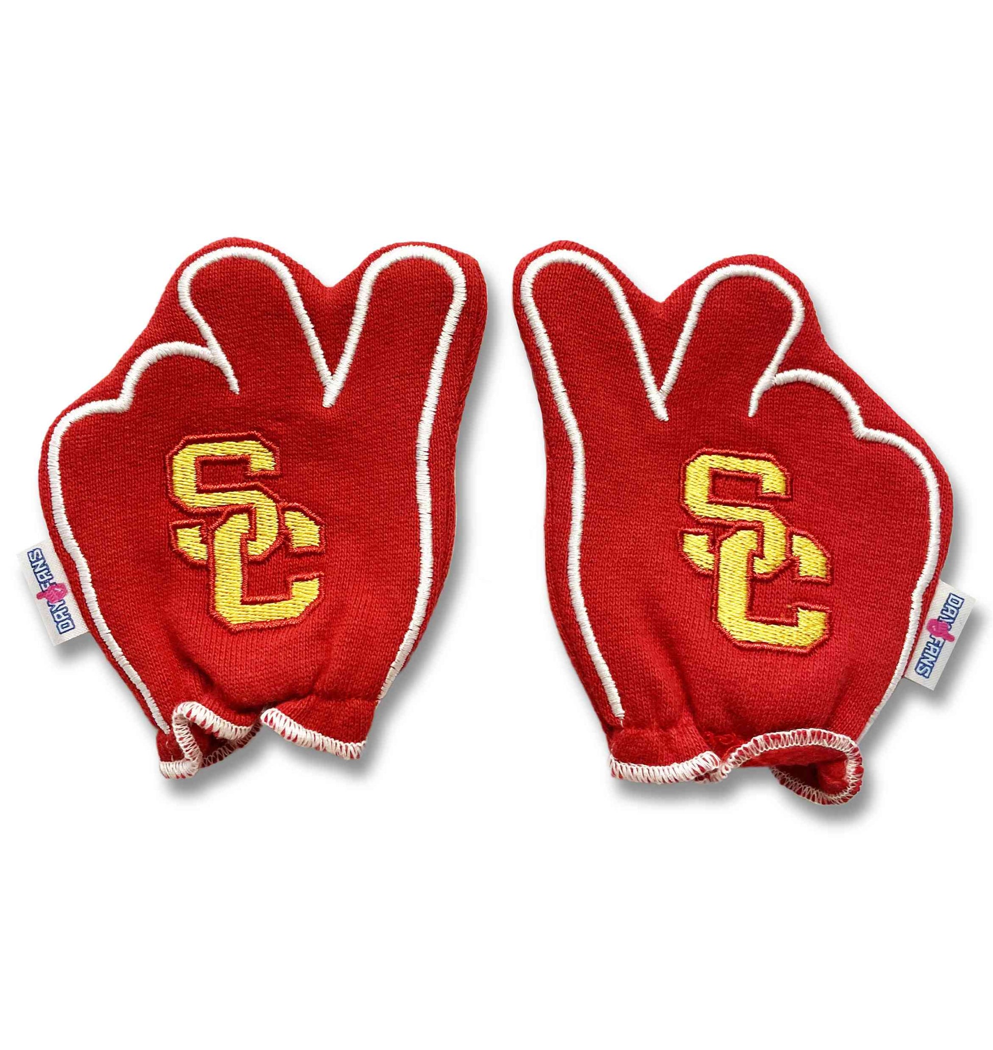 USC Fight On FanMitts Baby Mittens Cardinal Red Back Pair