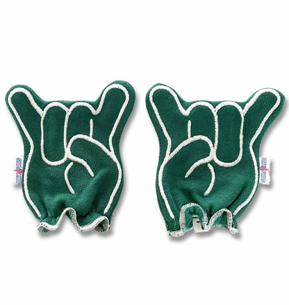 USF Go Bulls FanMitts Baby Mittens Green Front Pair