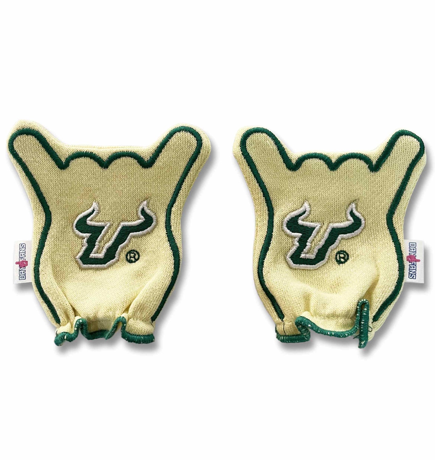 USF Go Bulls FanMitts Baby Mittens Gold Back Pair
