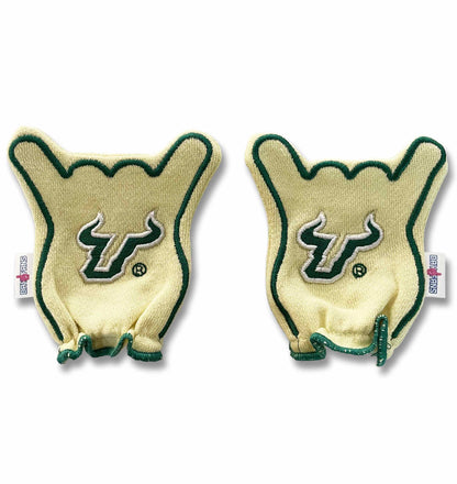 USF Go Bulls FanMitts Baby Mittens Gold Back Pair