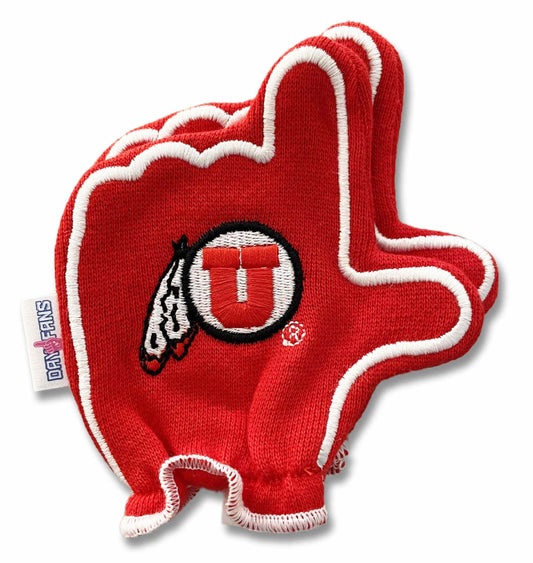 Utah Go Utes FanMitts Baby Mittens Red Back Pair Stacked