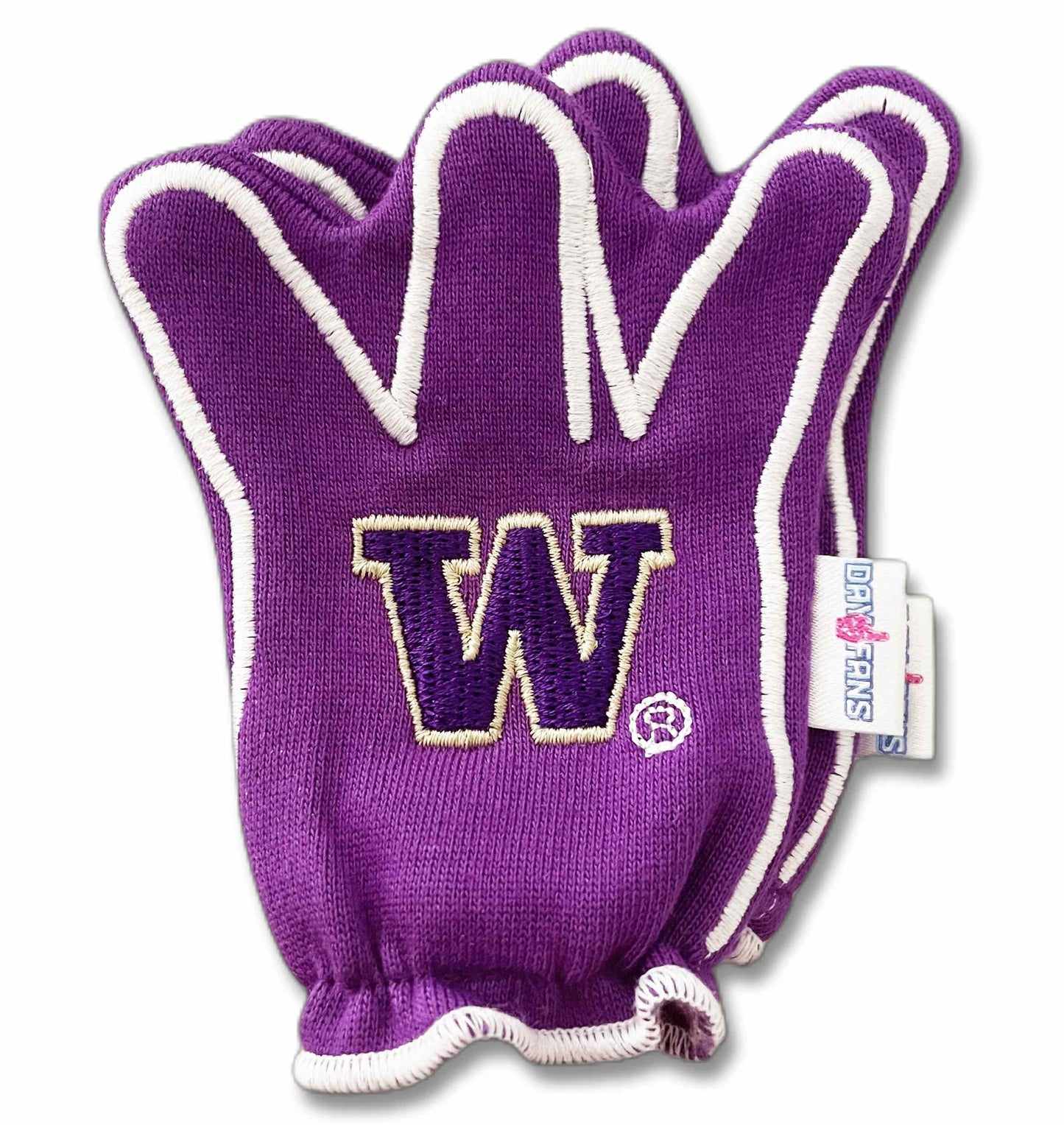 Washington Go Huskies FanMitts Baby Mittens Purple Back Pair Stacked