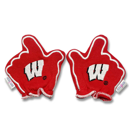 Wisconsin On Wisconsin FanMitts Baby Mittens Red Back Pair