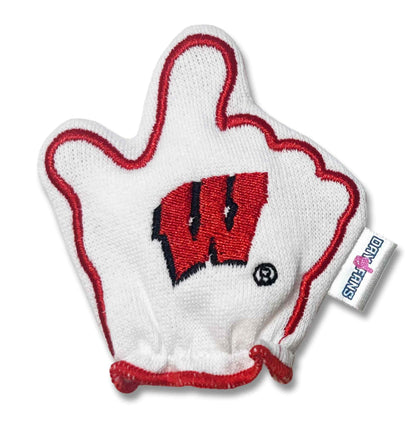 Wisconsin On Wisconsin FanMitts Baby Mittens White Back