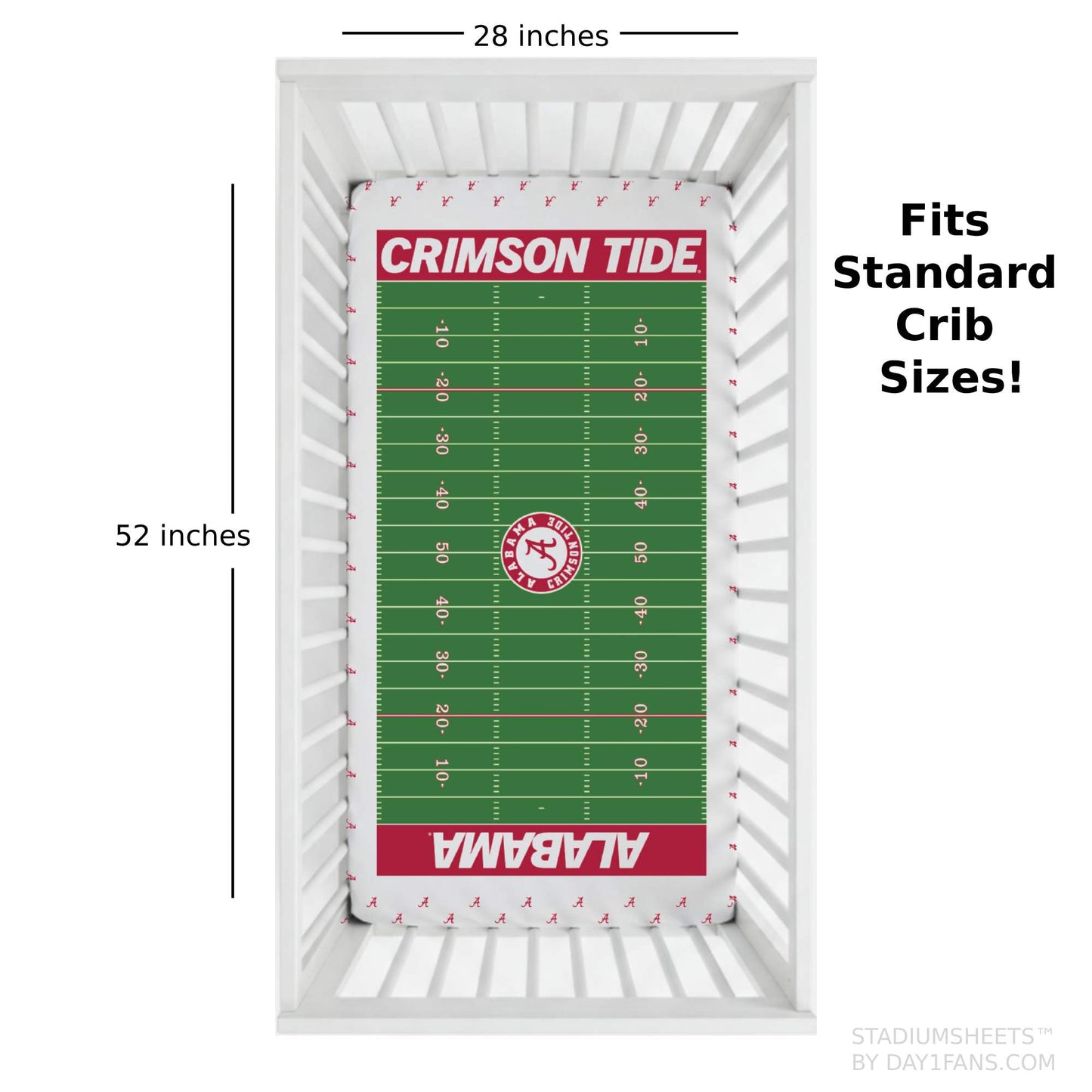 Alabama Crimson Tide StadiumSheets™ Crib Sheets