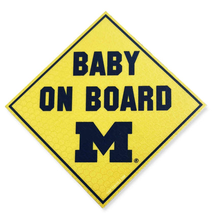Michigan Wolverines "BABY ON BOARD" Car Magnet