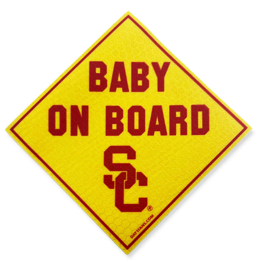 USC Trojans "BABY ON BOARD" Car Magnet