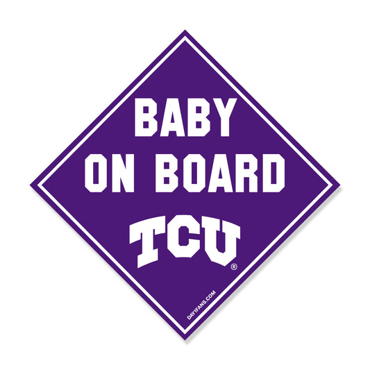 TCU Horned Frogs "BABY ON BOARD" Car Magnet