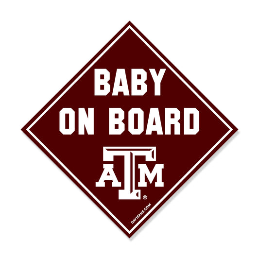 Texas A&M Aggies "BABY ON BOARD" Car Magnet