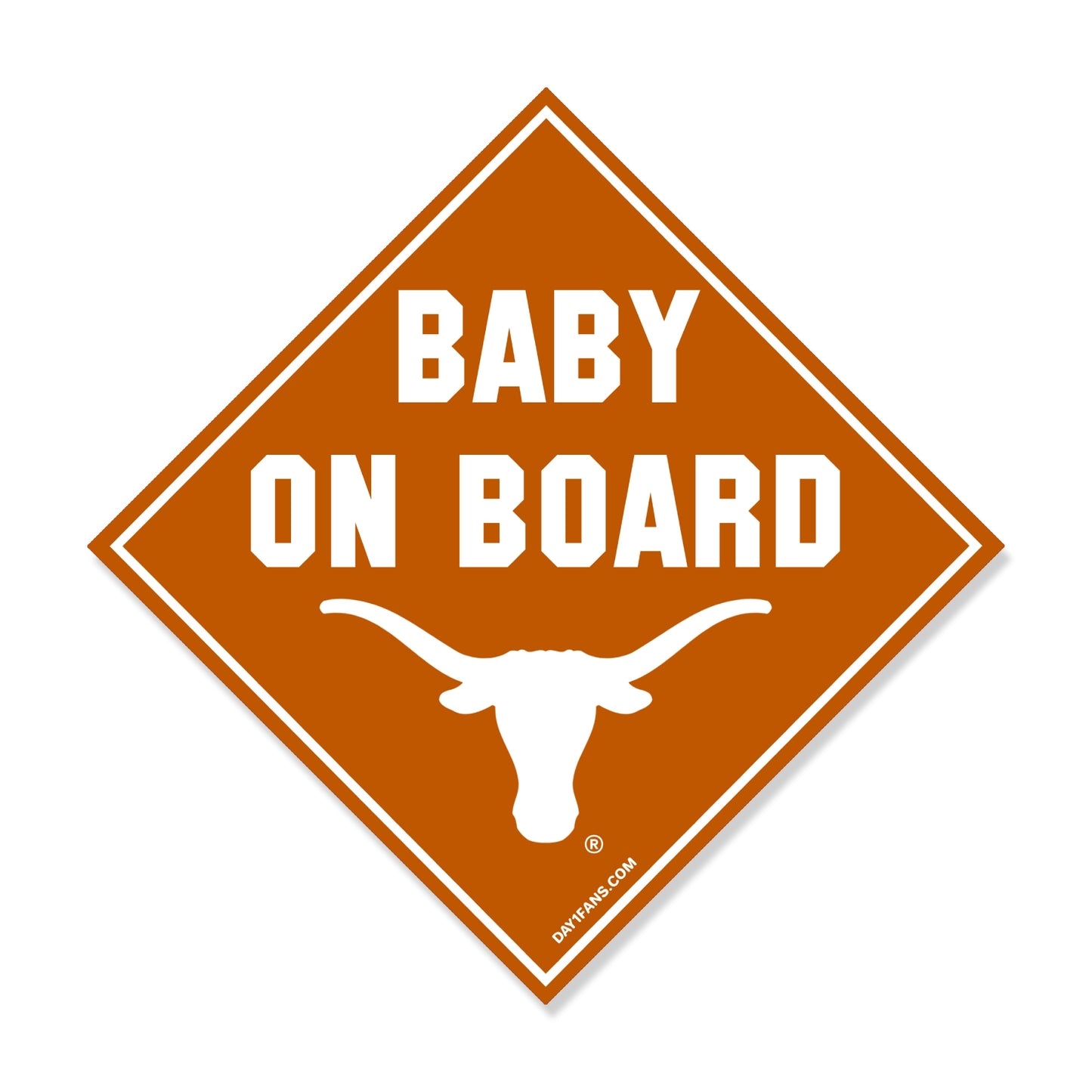Texas Longhorns "BABY ON BOARD" Car Magnet