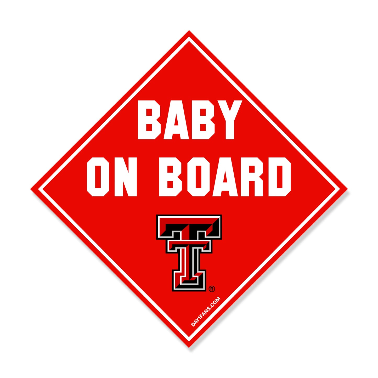 Texas Tech Red Raiders "BABY ON BOARD" Car Magnet