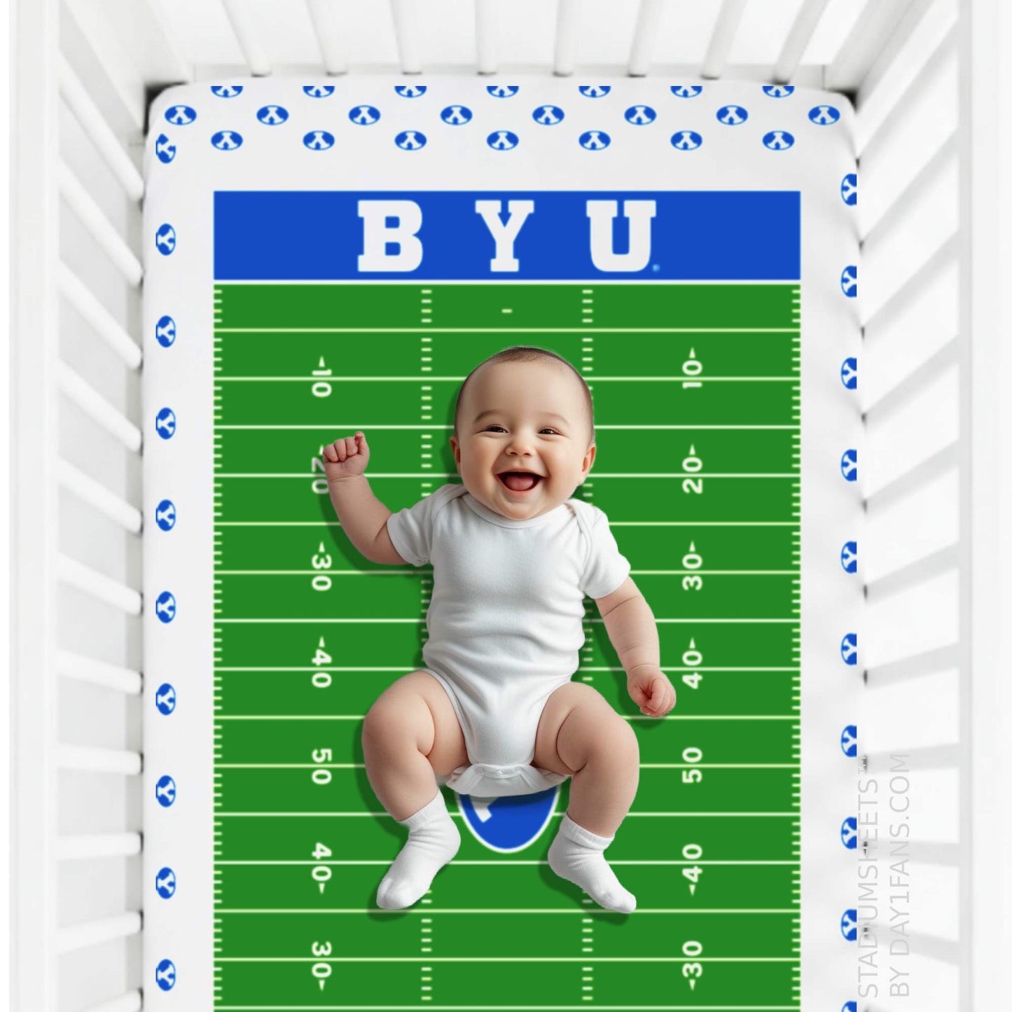 BYU Cougars StadiumSheets™ Crib Sheets