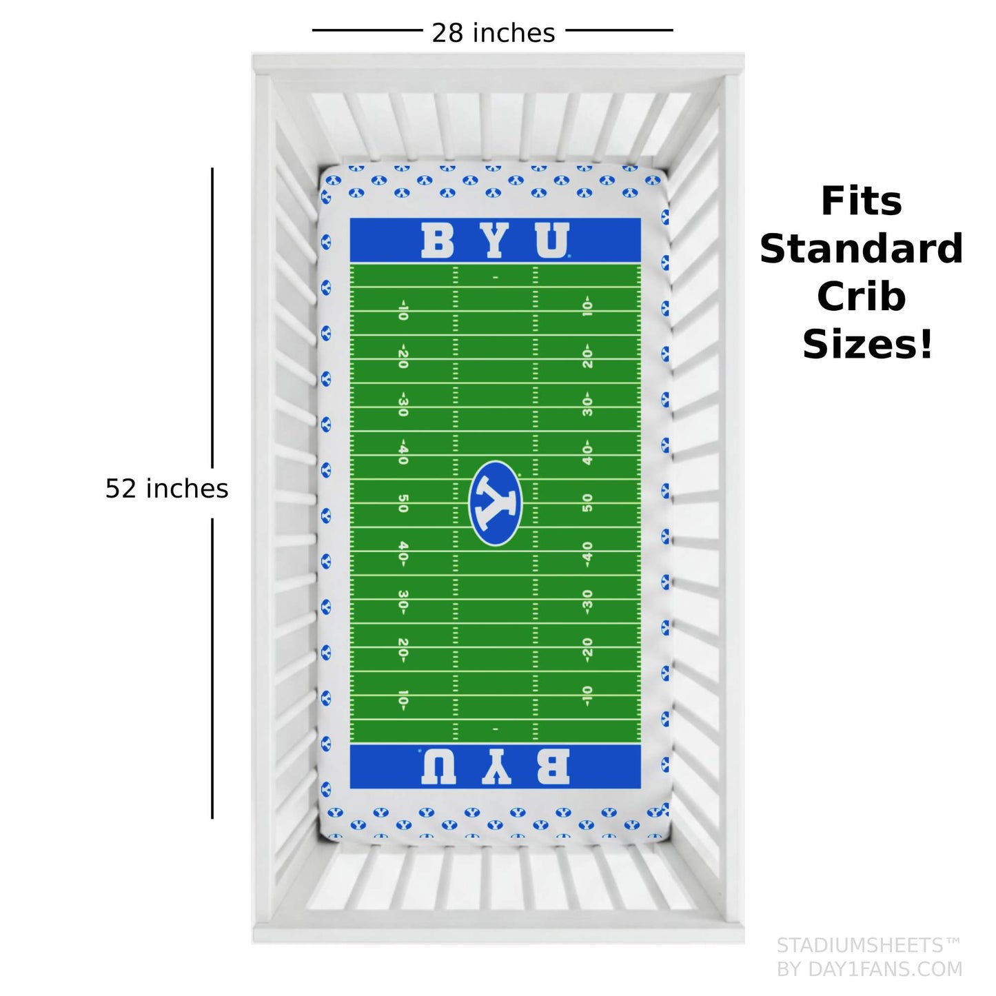 BYU Cougars StadiumSheets™ Crib Sheets