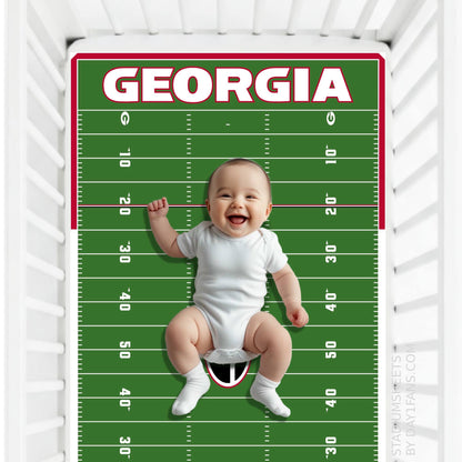 Georgia Bulldogs StadiumSheets™ Crib Sheets