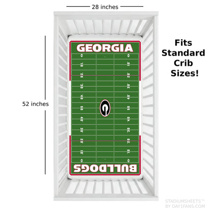 Georgia Bulldogs StadiumSheets™ Crib Sheets